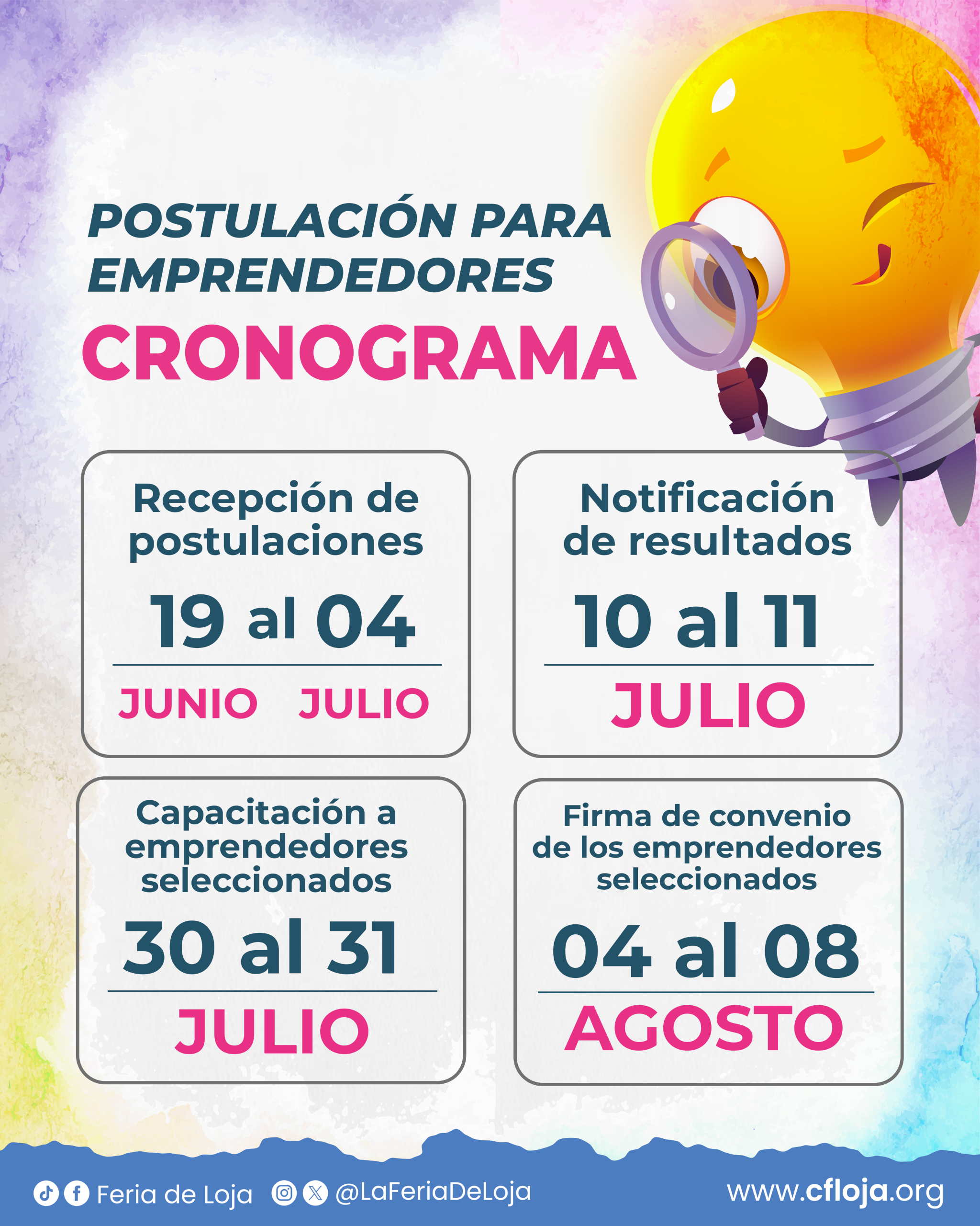 CONVOCATORIA POSTULACIÓN emprendedores CONVOCATORIA POSTULACIÓN emprendedores